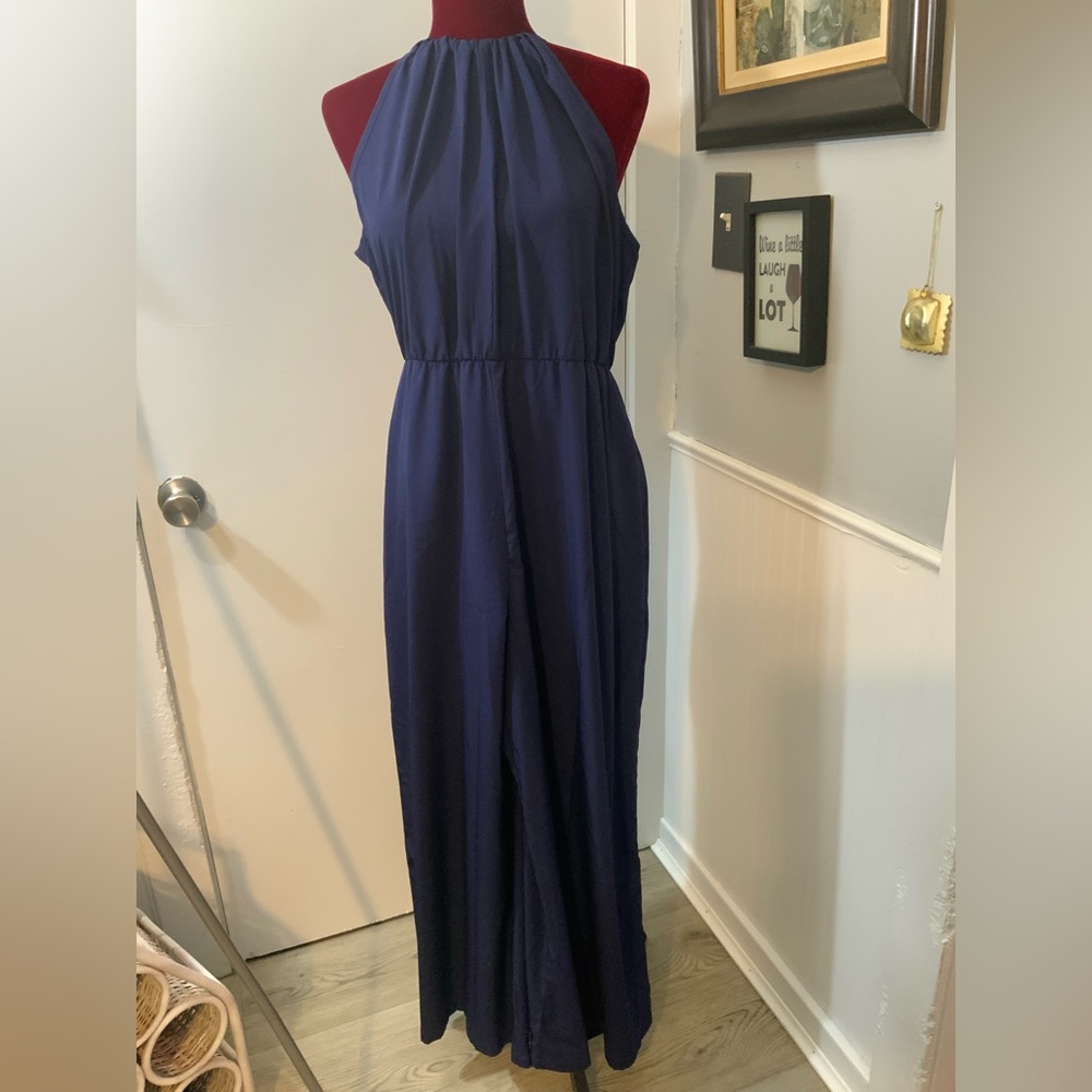 Elegant Navy Halter jumpsuit size 1XL